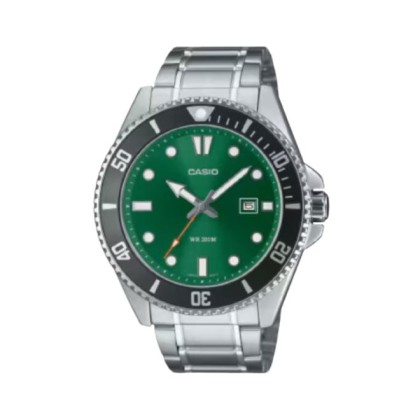 Casio General MDV-107D-3A2V Silver Stainless Steel Band Men Watch